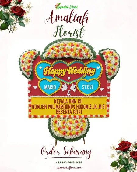 Papan Bunga Pernikahan Mluweh